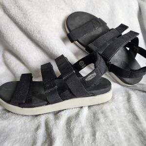 KEEN Womens Elle Strappy Casual Stretch Platform Sandals Black/Vapor 9.5 EXC CON
